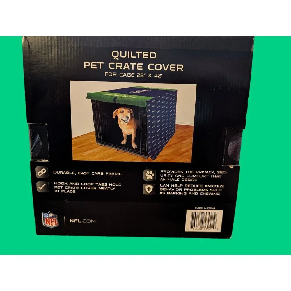 Seattle Seahawks Quilted Pet Crate Cover For Cages 28